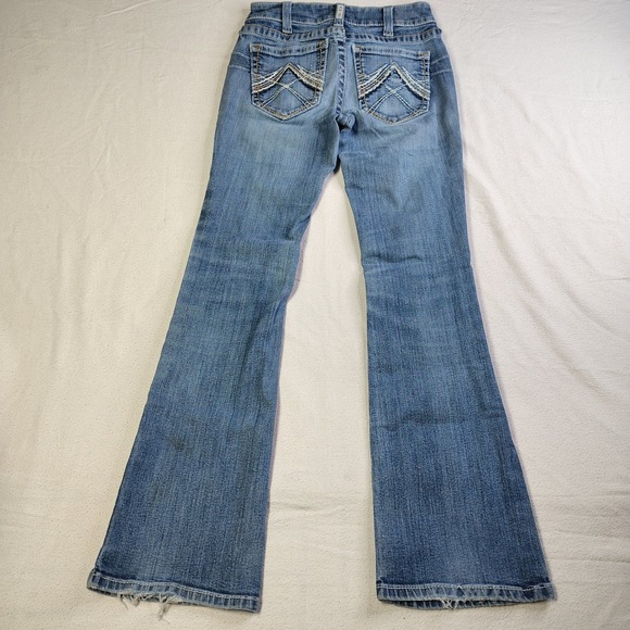 Ariat REAL Jeans Women 26R Mid Rise Stretch Whipstitch Boot Cut Western 10014022 - Picture 7 of 16